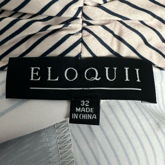 Eloquii Blush Pink & Gray NWT Sleeveless Blouse w/V-Neck, Built-In Neck Wrap, 32 - Picture 8 of 9